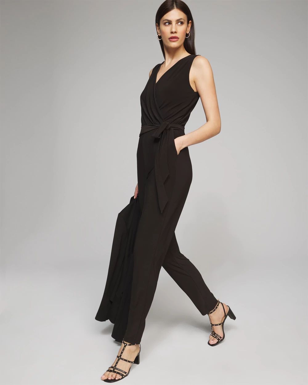 Black tapered jumpsuit outlet